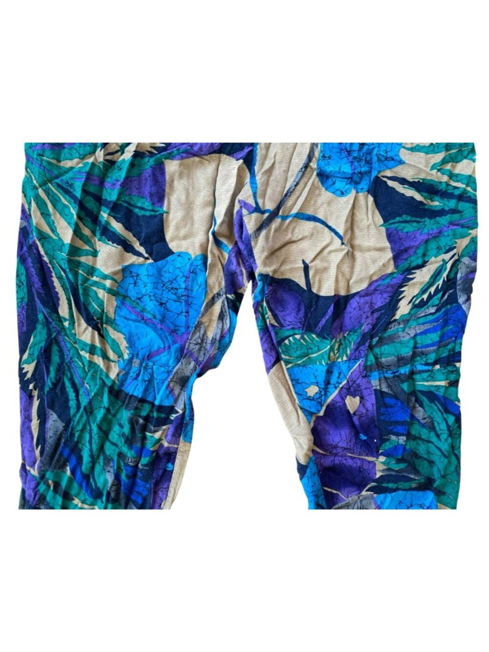 Vintage Forenza 80s Harem Pants Print MC Hammer Rayon Large - Picture 3 of 8